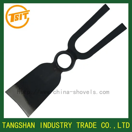 Steel garden fork hoe head