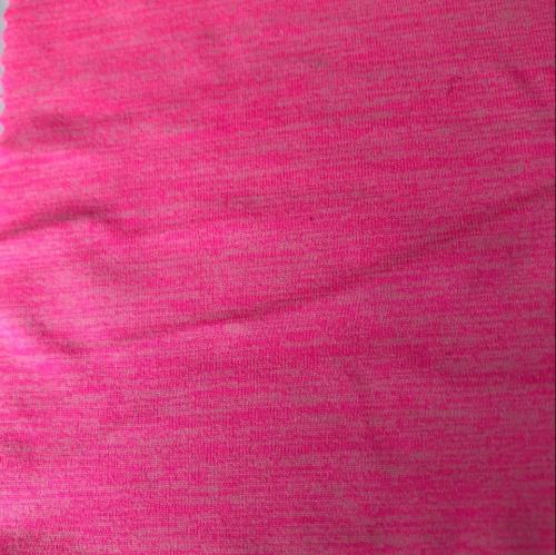 Tecido de jersey catiônico rosa fluorescente