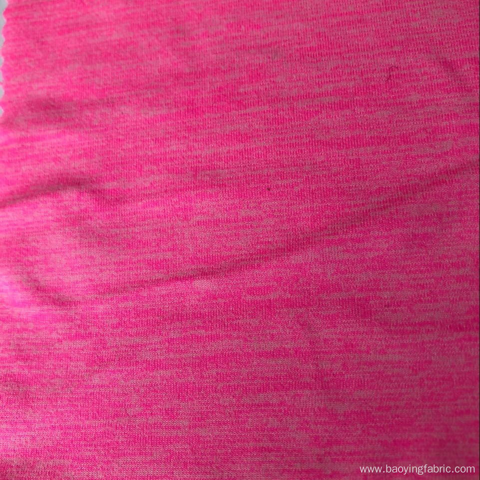 Cationic jersey Fluorescent Pink fabric