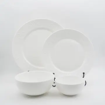 Fresh style embossed dinnerware set new bone tableware set