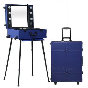 Portable Trolley Makeup Station with Light