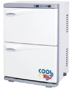 Hot & Cool T owel warmer, 2-door, 4-shel