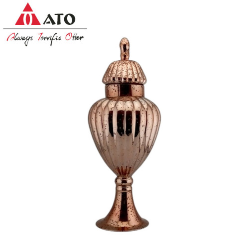 ATO Candy jar with golden rim Storage Glass