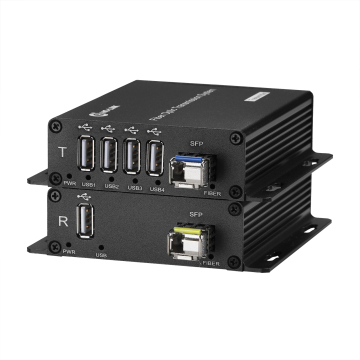 4 Port USB 2.0 Over Fiber Optic Converter - Transmitter & Receiver
