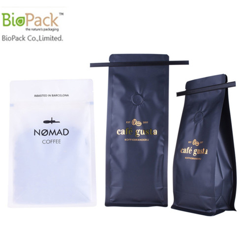 Flexible Plastic free flap bottom stand up Coffee Bag