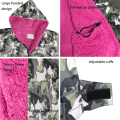 fleece lined camo waterproof robe surf poncho coats