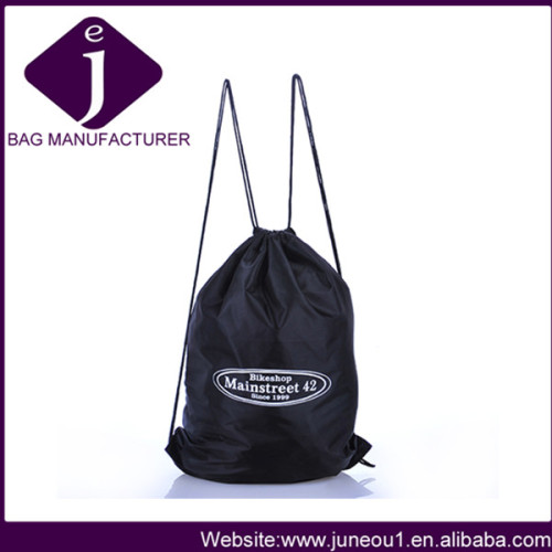 Eco-Friendly Promotional Shopping Bag Black Drawstring Backpack Bags CB008