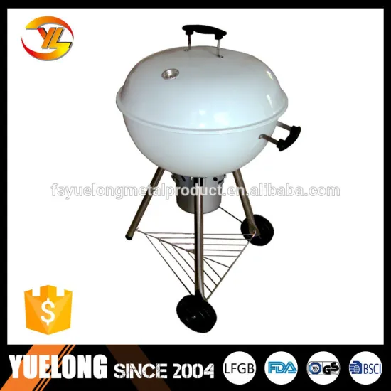 18.5'' weber style white color 3 legs charcoal barbecue bbq kettle grill