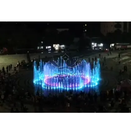 Square garden music dance fountain performance design