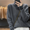 Loose casual all-wool knitwear for women