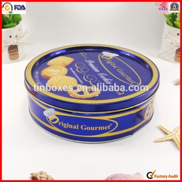 lata de la galleta del cilindro de la venta directa de fábrica