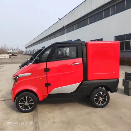 Electric Car Fast Food Delivery Truck