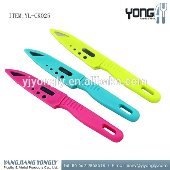 Yongly colourful stainless steel kitchen knife set