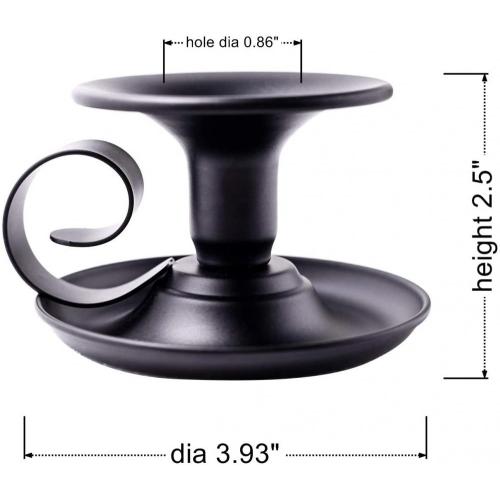  Candle Sticks Holder Set of 2 Simple Black Candlestick Holders Factory