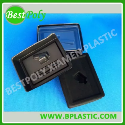 Custom high quality plastic flocking tray ,flocking packaging