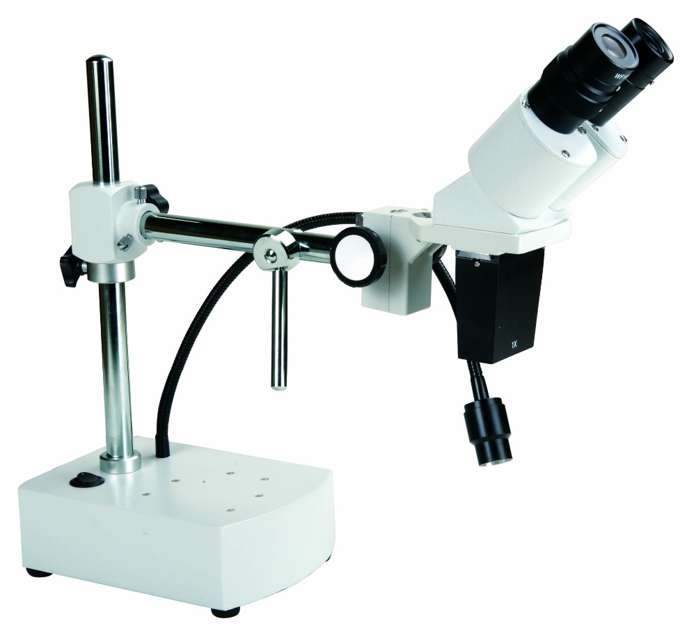 Microscope de jumelles C-2D, microscope stéréo à longue distance de travail avec LED 3W, microscope mobile