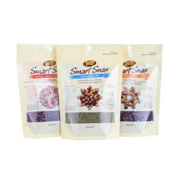 Recyclable Self Sealing Edible Plastic Food Packaging Zipper Matte Stand Up Pouch Logo