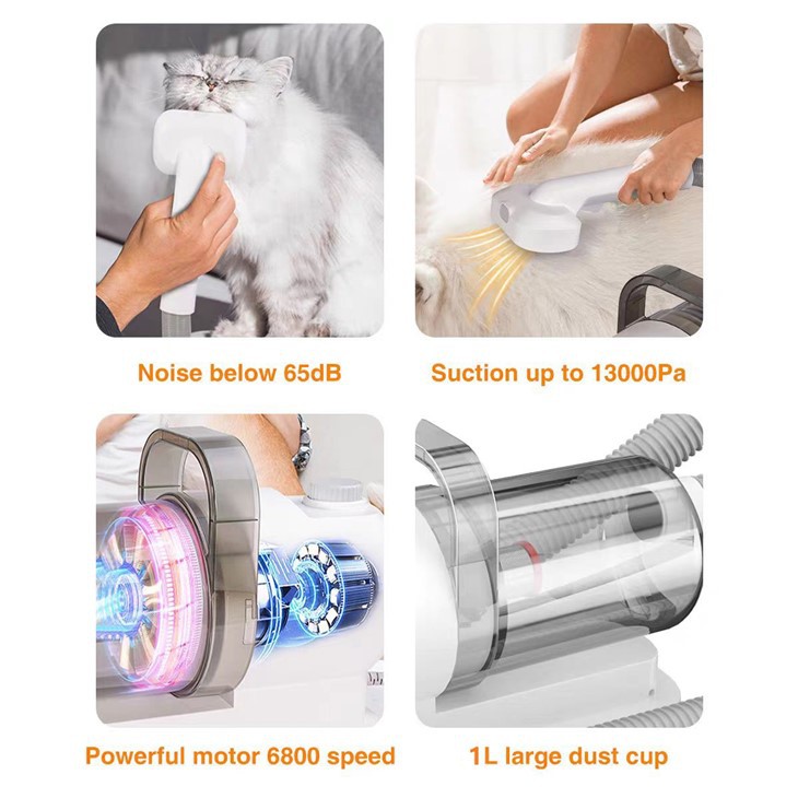Professional pet grooming vacuum kit cat and dog