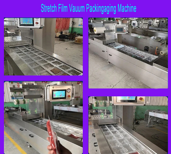 Automatic continuous Stretch Film Vacuum Packaging Machine