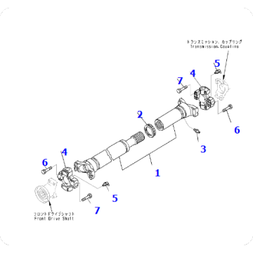 Loader WA470-6 propeller shaft assembly 421-20-32712