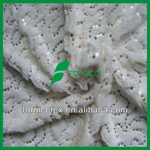 100% polyester pv plush for garment / plush toy fabric