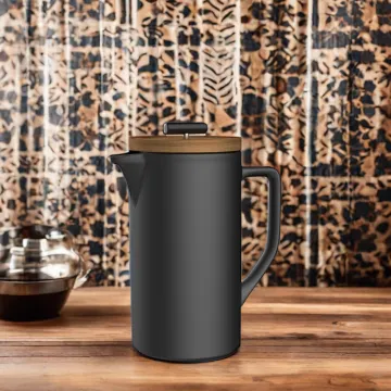 DHPO High-Fired Ceramic French Press Coffee Maker - Portable Porcelain Coffee Pot with 304 SLS Filter