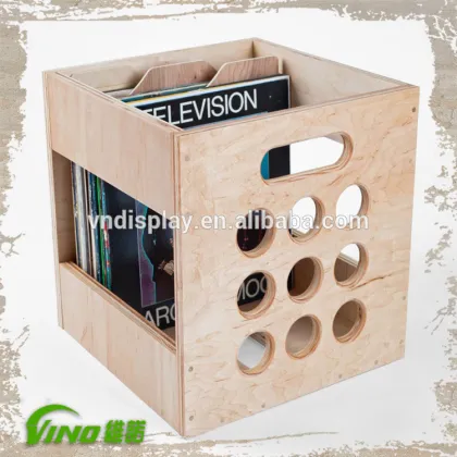 Solid Wood Album Crate , Vinly Record Storage Crate , Record Holder