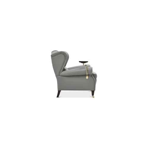 Minimalist Style Fabric Covered Upholstery Leisure Dining Chair With Large Backrest Armrest For Hotel Restaurant