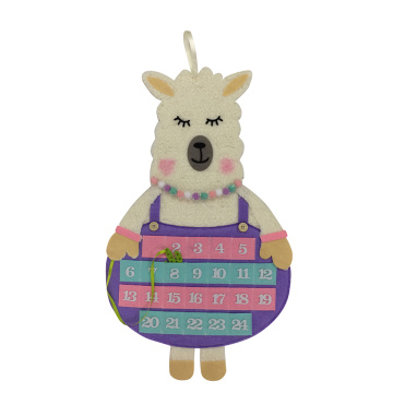 Nouveau motif de lama au calendrier de l&#39;avent de Noël