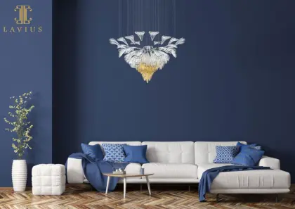 Colored unique art flower style glass chandelier