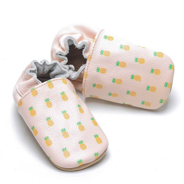 Scarpe in pelle morbida per bambini ananas