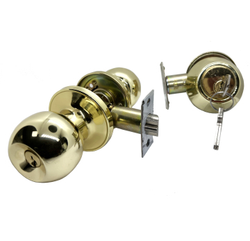 Wholesale Golden Ball Knob Door Lock & Deadbolt Sets for Entrances