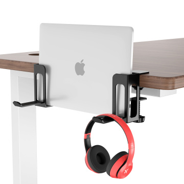 Metal Desk Side Mount with Earphone Holder and Organizer for Office and Home