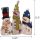 Decorative Snowman Triple Folding Screen