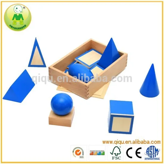 New Intelligence Development Wooden Geometry Stereo Group Montessori Teaching Tools