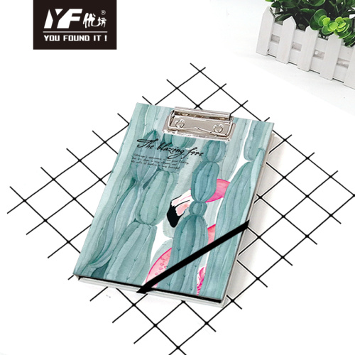 Coil Bound Books Custom cactus&flamingo style cute A5 clipboard with notebook Supplier