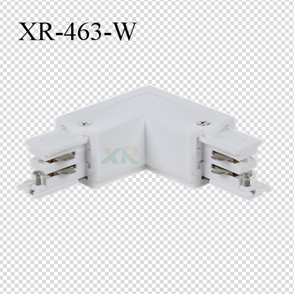 3 Circuit Track L Connector in white