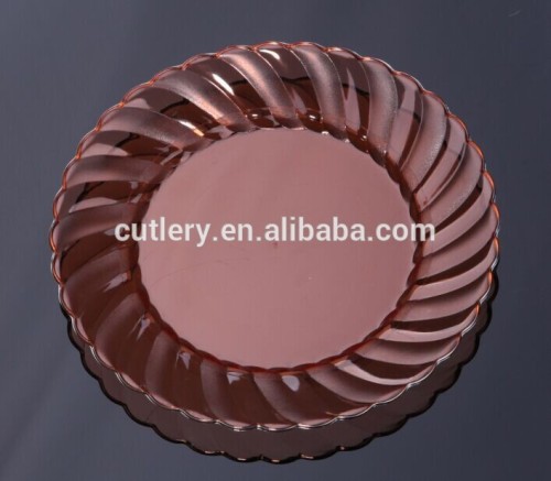 10 inch orange plastic round charger plate