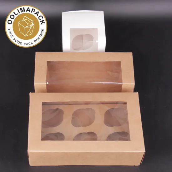 Small Kraft Paper Birthday Cake Boxes and Cookie Boxes with Windows