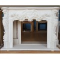 Hand Carved Mantel Natural Marble 60 inch