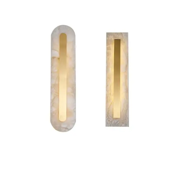 INSHINE Brass And White Marble Wall Lamp