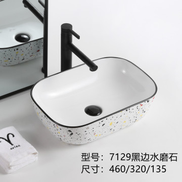 luxury home decor terrazzo pattern wash basin