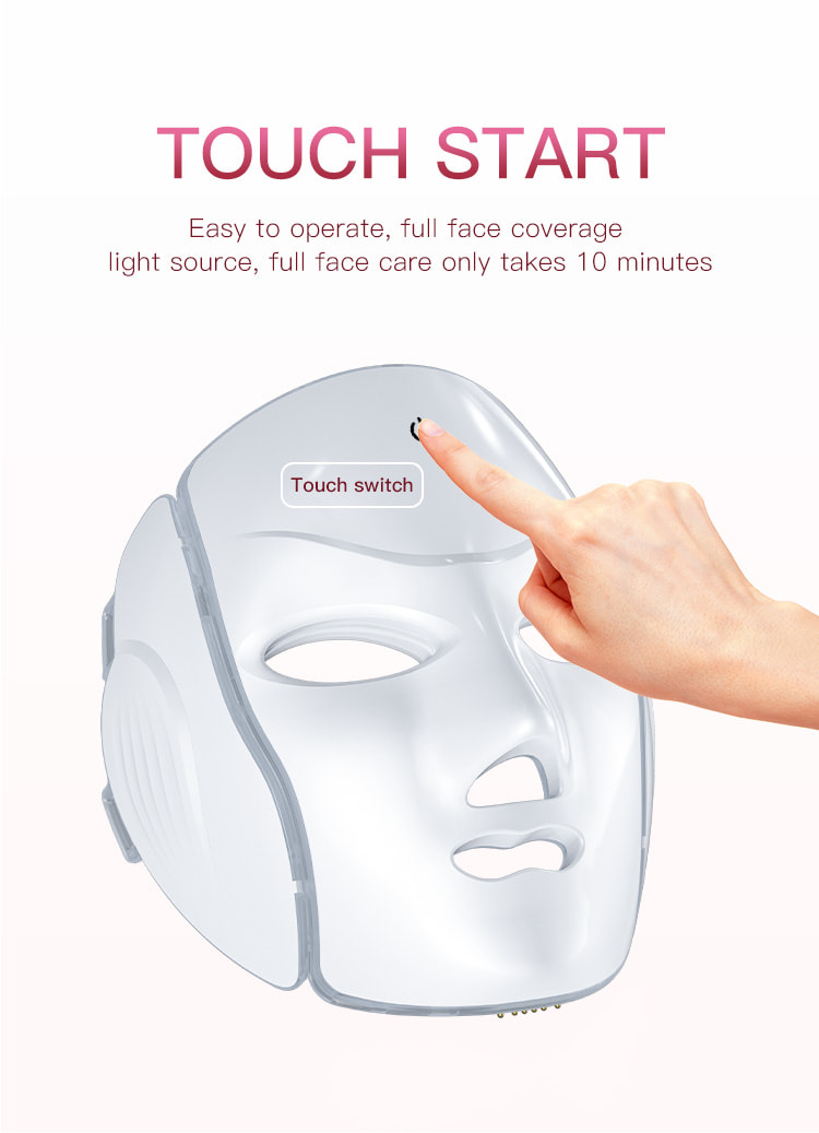 LED face and neck mask for daily skincare