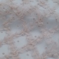 Punti floccati Tessuto ricamato con cordoncino a griglia diamantata