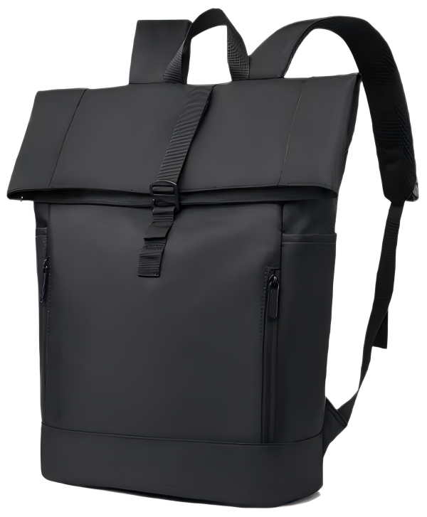 Durable roll-top laptop backpack for commuters