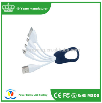 Microyang key chain of a four-data cable ios android universal four-in-one data cable