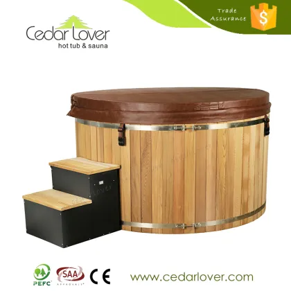 Wholesale Hot selling freestanding wooden barrel bathtub