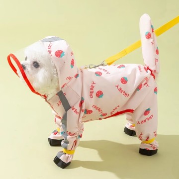 Protective Hair Pet Raincoat with Adjustable Bust for Outdoor Activities - New Hot Item