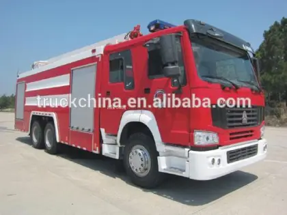 China truck HOWO water fire truck with fire fighting cannon