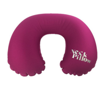 Inflatable travel neck pillow